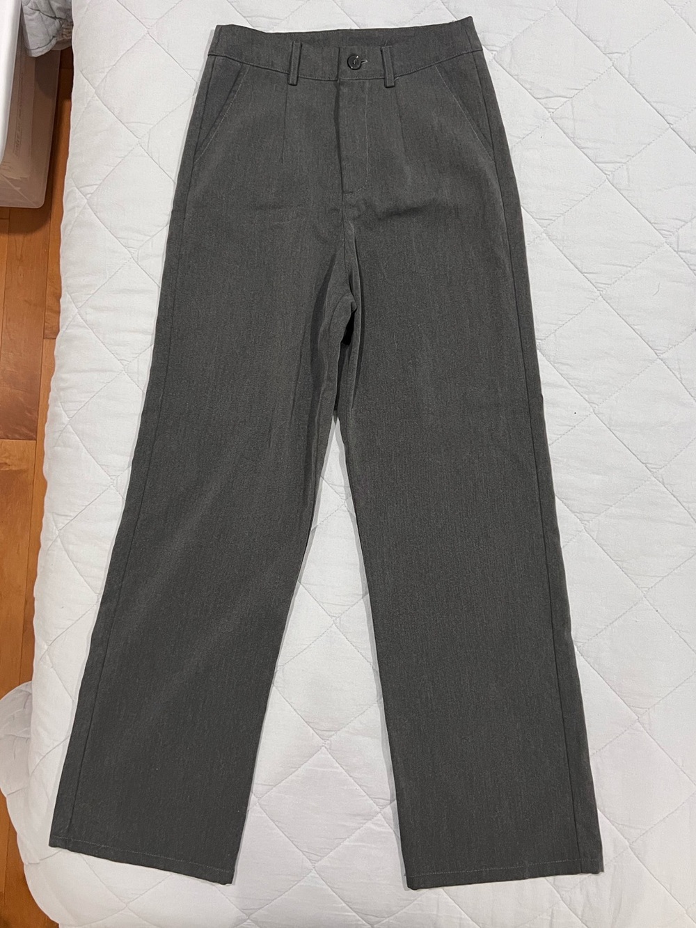 Straight Leg Dress Pants in Charcoal Gray size XS